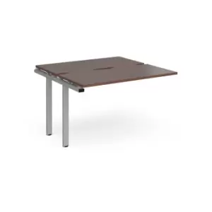 image of Dams Adapt add on units back to back 1200mm x 1200mm - silver frame, walnut top