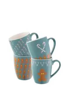 Image of 'Gingerbread Men' Mug Set of 4