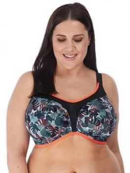 Image of Elomi Energise Underwired Sports Bra with J Hook - Print, Size 42E, Women