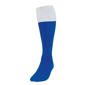 Image of Precision Royal/White Turnover Football Socks UK Size Junior 12-2