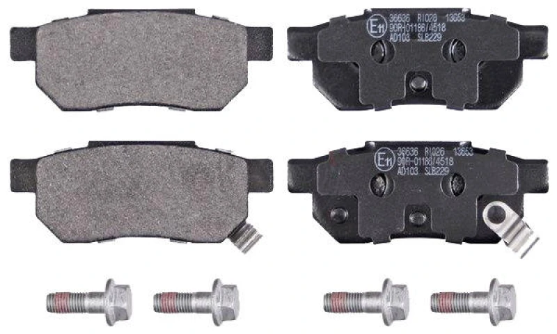 Image of A.B.S. 36636 Brake pad set with acoustic wear warning Brake Pad Set,disc brake (402)