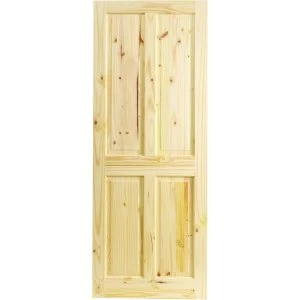 Image of Wickes Chester Internal Knotty Pine 4 Panel Softwood Door - 1981 x 762mm