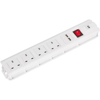 image of Sealey 4 Socket Extension Lead 2 USB Sockets 3m