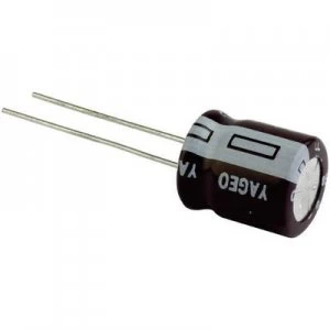 Image of Yageo SE025M0100AZF 0611 Electrolytic capacitor Radial lead 2.5mm 100 25 V 20 x H 6mm x 11mm