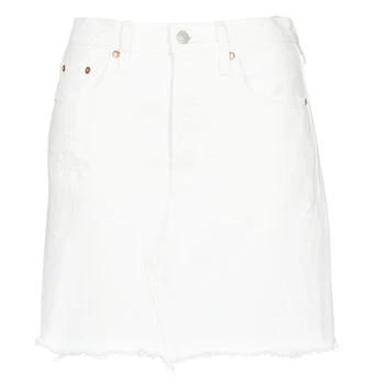 Levis HR DECON ICONIC BF SKIRT womens Skirt in White - Sizes US 28,US 29,US 27,US 26,US 24,US 25,US 31,US 32