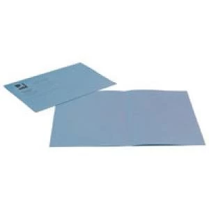 Image of Q-Connect Square Cut Folder Lightweight 180gsm Foolscap Blue Pack of