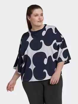Image of adidas Marimekko T-Shirt (Plus Size) - Purple, Purple, Size 3X, Women