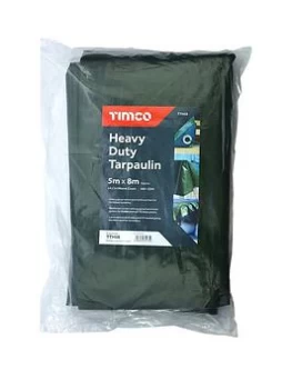 image of Timco Heavy Duty Tarpaulin Green - 5 X 8M