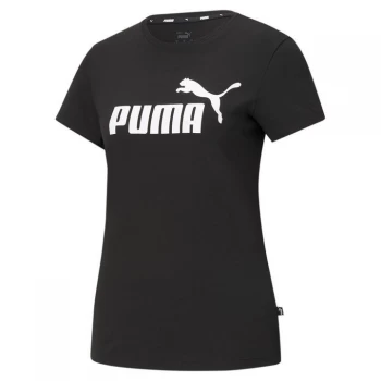 image of Puma No1 Logo QT T Shirt - Black/White