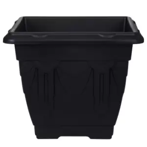 Image of Venetian Square Planter 41cm - Black - TJ Hughes