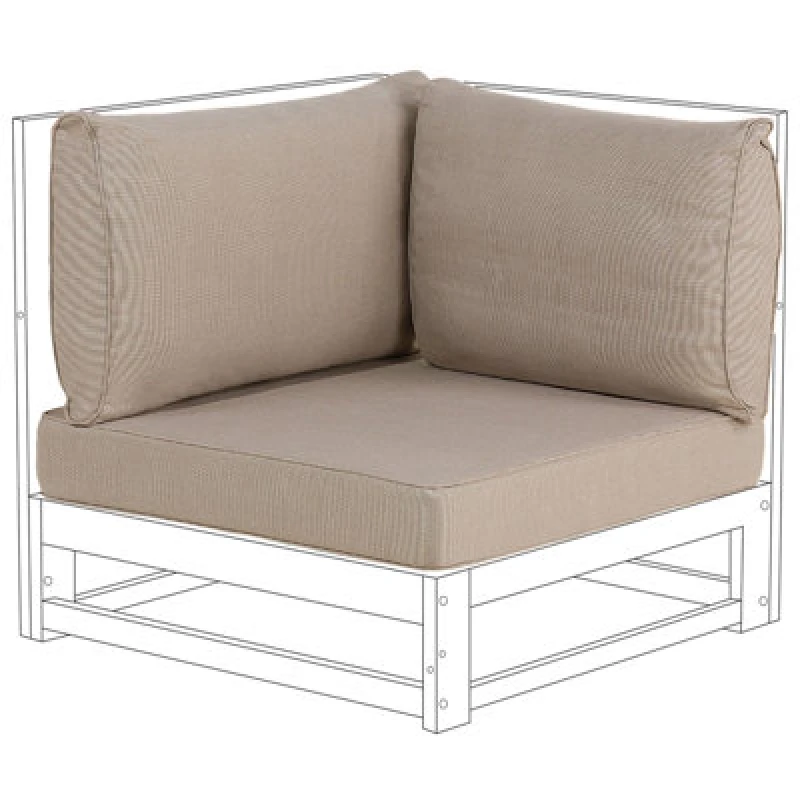 Image of Beliani Outdoor Cushion Cover Set TIMOR Taupe - Beige, Cream 623649