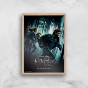 image of Harry Potter and the Deathly Hallows Part 1 Giclee Art Print - A2 - Wooden Frame