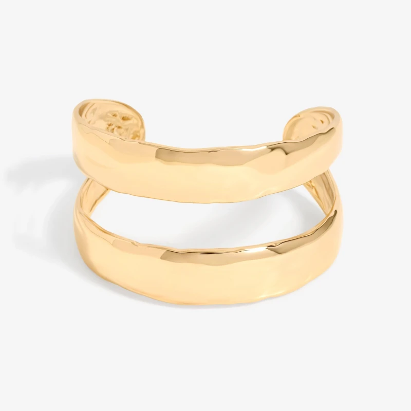 Image of Mood Gold Molten Open Cuff Bracelet Gold