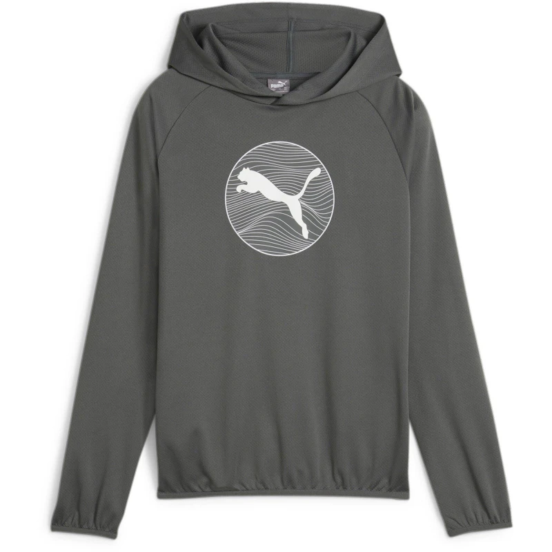 Image of Puma Active Sports Poly Hoodie B Hoody Boys - Grey Grey 7 - 8 Years
