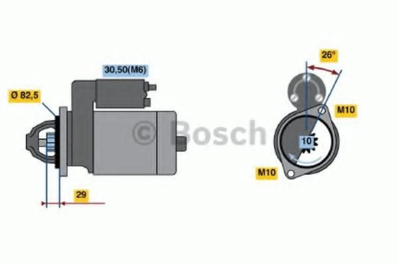 Image of Starter motor Bosch 0 986 018 270