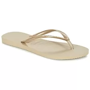 image of Havaianas SLIM womens Flip flops / Sandals (Shoes) in Gold