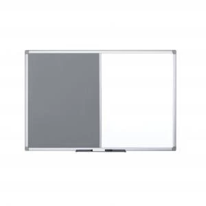 image of Bi-Office Maya Combo Aluminium Frame Board Grey 120x90cm DD 46201BS