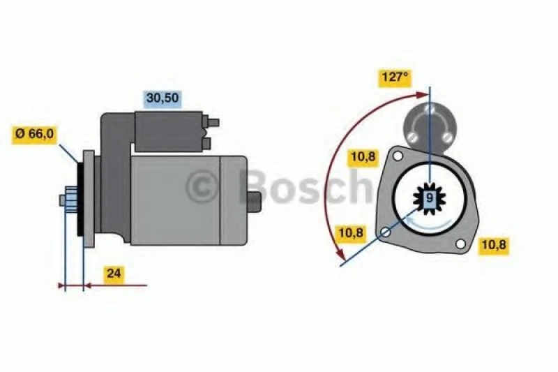 Image of Starter motor Bosch 0 986 022 760