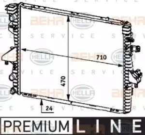 Image of x1 Behr Heat Exchanger 8MK376719-181 Genuine replacement part for Car Made in CZ