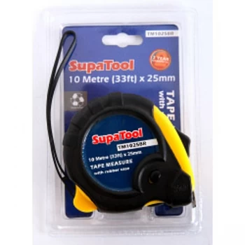Image of SupaTool Rubberised Tape Measure 10m x 25mm