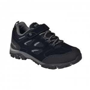 Image of Regatta Holcombe IEP Velcro Low Walking Shoes - Black/Granit