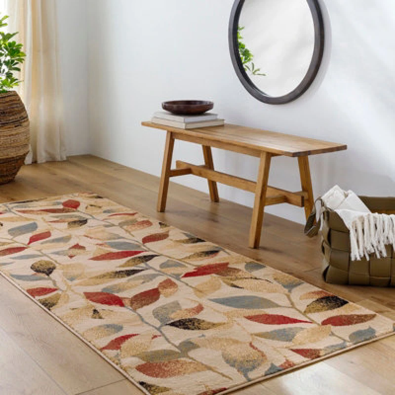 Image of Livabliss Scandi Modern Dark Red Damali Runner Rug 80 X 220 Cm - Easy Care, Non Shedding, Ideal For Hallway Or Beside The Bed