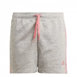 image of adidas Fleece Short Junior Girls - Grey/Pink