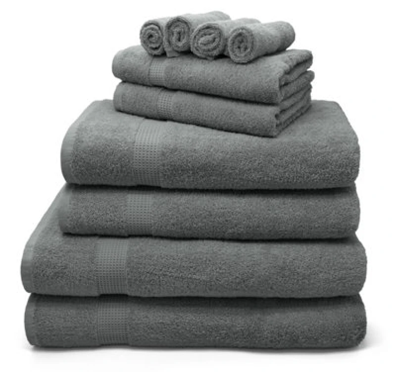 Image of Velosso Luxury 100% Egyptian Cotton Towels 550Gsm Soft & Absorbent Cotton Towels Grey - Hand Towel