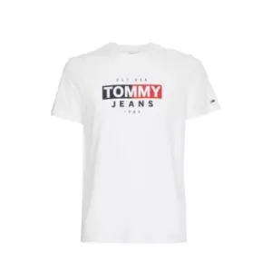 Image of Tommy Jeans Tommy Jeans Flag T-Shirt Mens - White