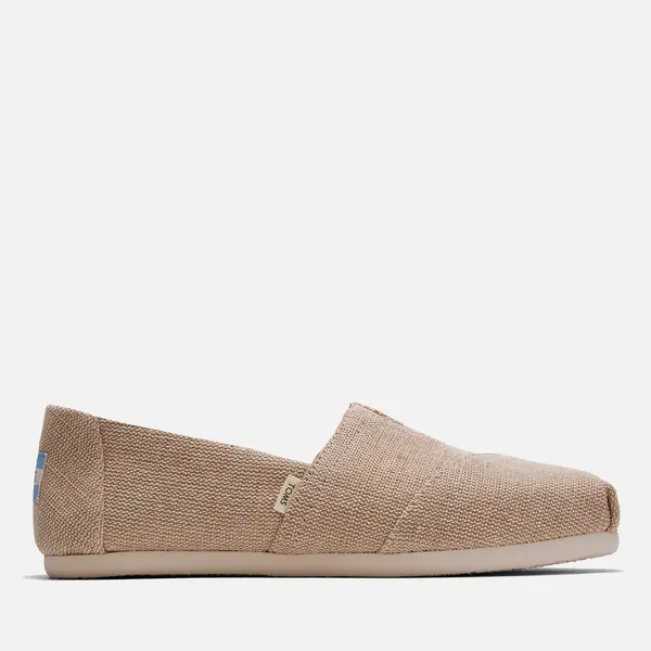 Image of TOMS Womens Alpargata Vegan Canvas Pumps - Natural Undyed - UK 4