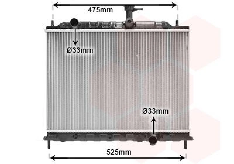 Image of VAN WEZEL Engine radiator VAN WEZEL 83002079