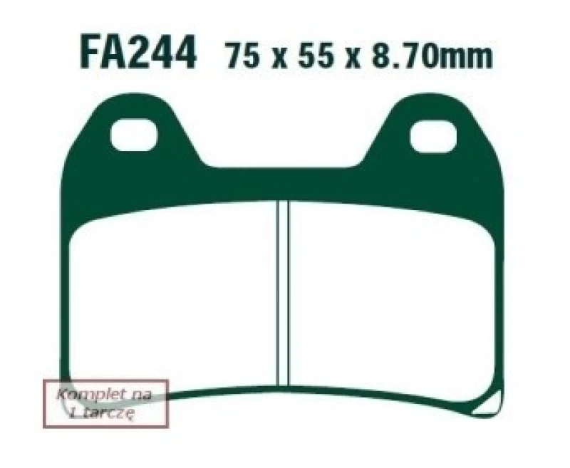 Image of EBC Brakes Brake pad set EBC Brakes FA244HH