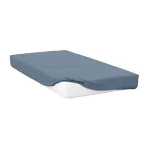 Image of Belledorm 200 Thread Count Egyptian Cotton Fitted Sheet (6ft 6) (Storm)