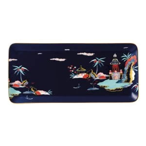 Wedgwood Wonderlust Blue Pagoda Sandwich Tray34Cm Blue