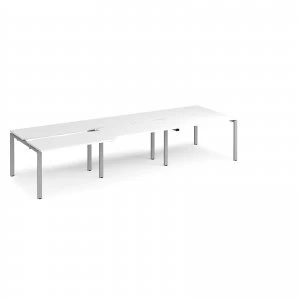Image of Adapt II Sliding top Triple Back to Back Desk s 3600mm x 1200mm - silve