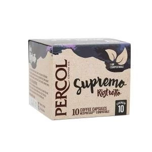 Image of Percol Supremo Ristretto Espresso Capsules Pack of 10 Capsules A07982