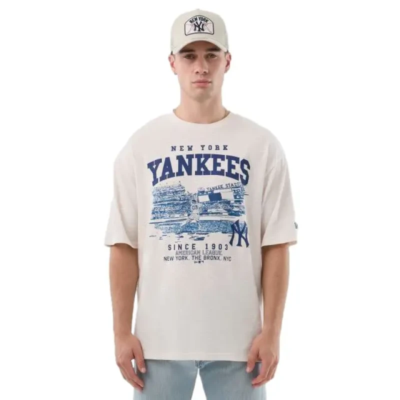 Image of new era T-Shirt New York Yankees New Era MLB Stadium Blanc Male XL