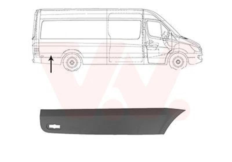 Image of VAN WEZEL Trim / Protective Strip, sidewall VAN WEZEL 5862430