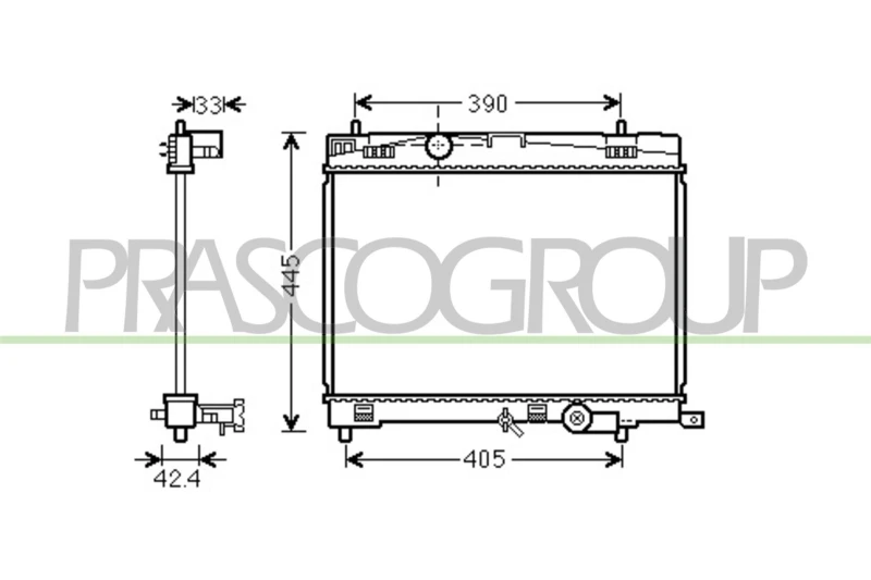 Image of PRASCO Engine radiator PRASCO TY325R005
