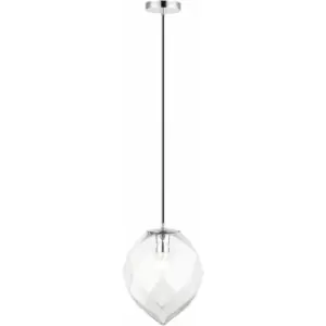 Image of Impex Zoe 1 Light Clear Glass Black