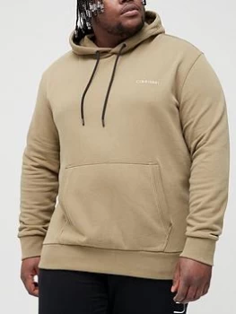 Image of Calvin Klein Big & Tall Small Chest Logo Overhead Hoodie - Delta Green , Delta Green, Size 3XL, Men