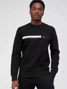 Image of BOSS Stadler Logo Sweatshirt - Black Size XL Men
