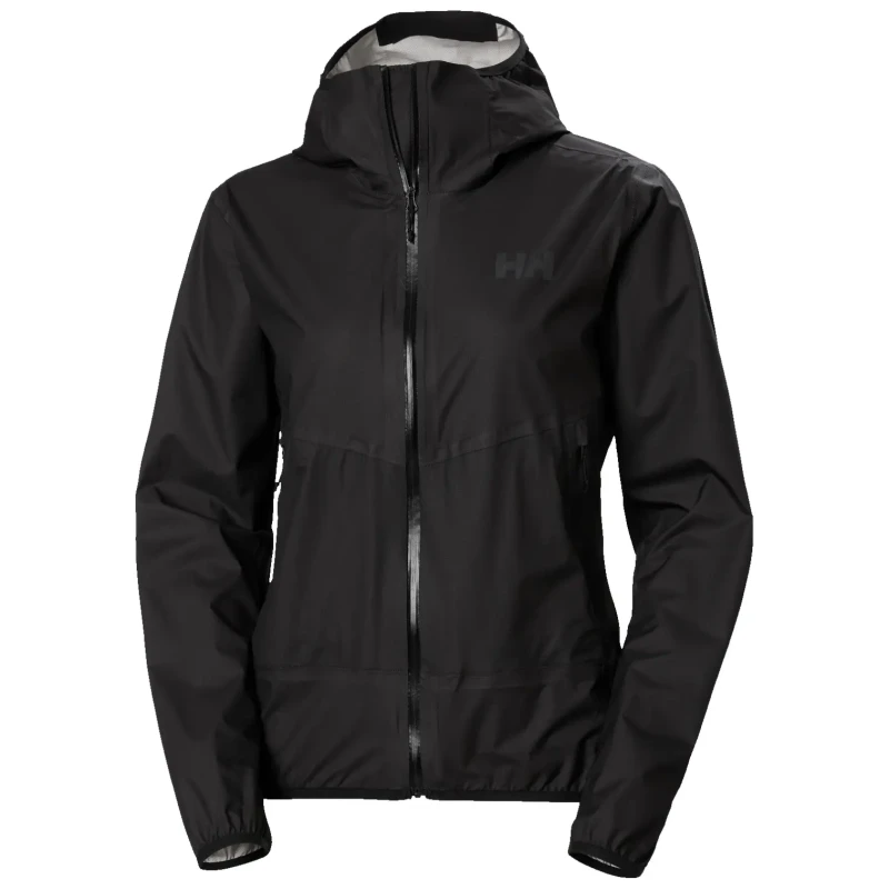 Image of Helly Hansen Womens hooded waterproof jacket Helly Hansen Verglas 2.5L Fastpack Noir Female L