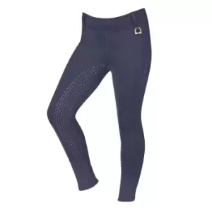 image of Dublin Womens/Ladies Cool It Everyday Horse Riding Tights (12 UK) (Navy)