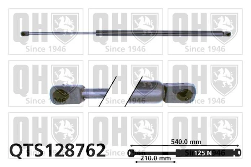 Image of QUINTON HAZELL Bonnet strut QUINTON HAZELL QTS128762