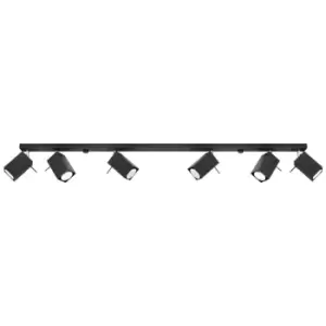 Image of Sollux Plafond Merida 6L Black