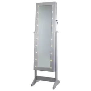 Image of Amore Jewellery Armoire with LED Grey