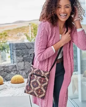 Image of Cotton Traders Aztec Cross Body Bag in Multi