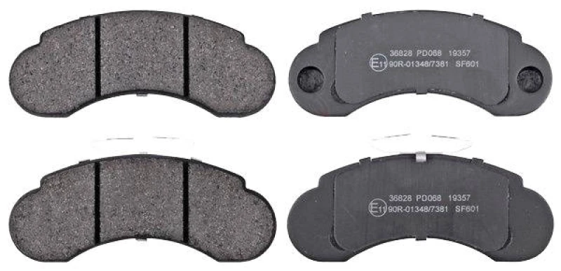 Image of A.B.S. 36828 Brake pad set without integrated wear sensor Brake Pad Set,disc brake (402)