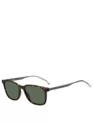 Image of BOSS Rectangular Acetate Sunglasses, Black, Men